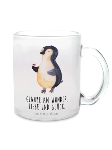Mr. & Mrs. Panda Kaffeetasse Pinguin Marienkäfer mit Spruch in Transparent