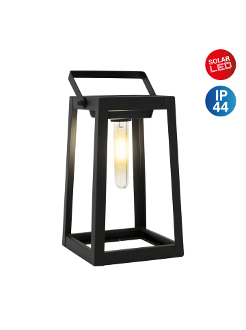 näve LED Solarleuchte "LUCIE" in schwarz - (L)15 cm x (B)15 cm x (H)25.5 cm