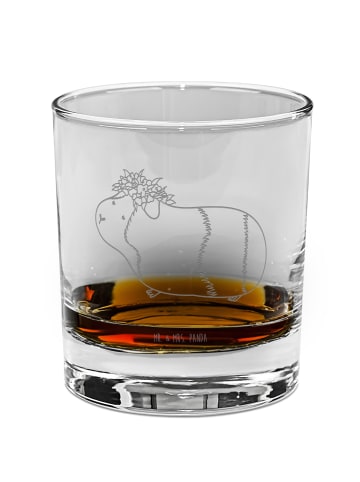 Mr. & Mrs. Panda Whiskey Glas Meerschweinchen Weisheit ohne Spruch in Transparent