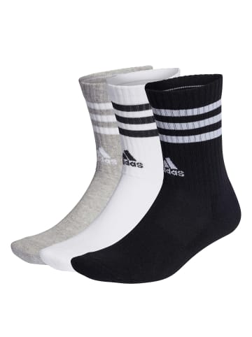 adidas Socken 3er Pack in Schwarz/Weiß/Grau