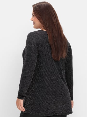 sheego Longshirt in schwarz