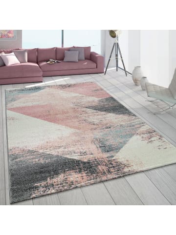 KADIMA DESIGN Teppich Kurzflor Farbverlauf Wohnzimmer schmutzabweisend in Mehrfarbig