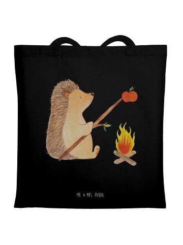 Mr. & Mrs. Panda Jutebeutel Igel Grillen ohne Spruch in Schwarz