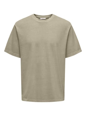 Only&Sons T-Shirt 'Distress' in braun