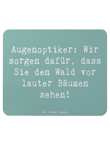 Mr. & Mrs. Panda Mouse Pad Spruch Augenoptiker Klarblick mit Spruch in Meeresbrise