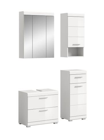 ebuy24 Badmöbelset Scout Weiß 112 x 34 cm