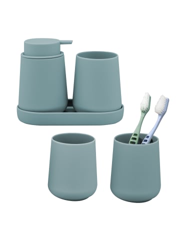 eluno Bad-Accessoires Set TESERO 5tlg. ca. 8,5 x 12 x 9 cm (B/H/T)