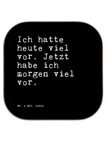 Mr. & Mrs. Panda gläseruntersetzer Ich hatte heute viel... mit S... in Schwarz