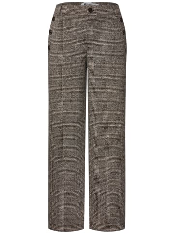 Straight Leg Hose mit Karomuster und Knöpfen in Sanded Amber
