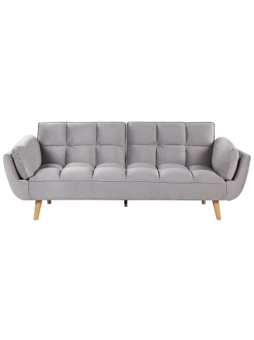 Beliani Schlafsofa ASBY in Grau/Braun - (W) 218 x (H) 82 x (L) 83 cm