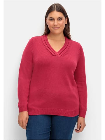 sheego Pullover in himbeere