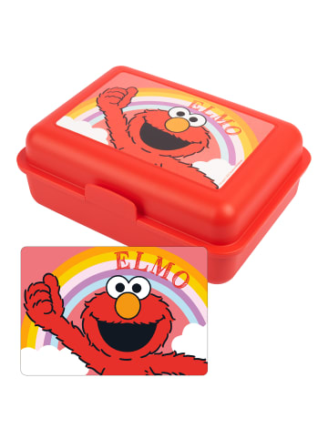 Sesamstraße Sesamstraße Brotdose mit Trennwand - Elmo Rot in rot