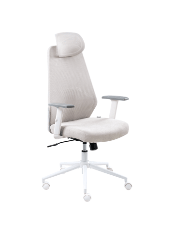 Beliani Bürostuhl ORYN in Grau/Weiß - (W) 71 x (H) 111 x (L) 65 cm