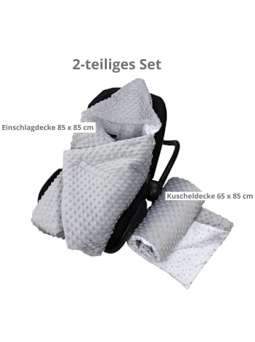 TupTam Baby Einschlagdecke für Autositz 2er SET in weiß