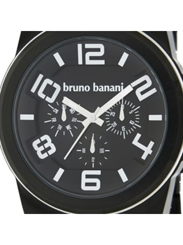 Bruno Banani Analog-Armbanduhr Bruno Banani Analog schwarz extra groß (ca. 46mm)