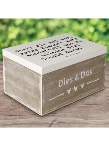 Mr. & Mrs. Panda Kiste Spruch Mutig zu sich selbst stehen mit Sp... in Weiß