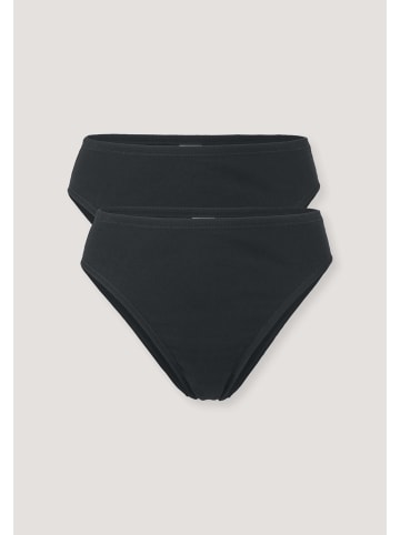 Hessnatur Taillenslip High Waist 2er-Set in schwarz