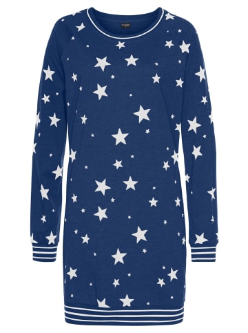 VIVANCE DREAMS Sleepshirt in dunkelblau-gemustert