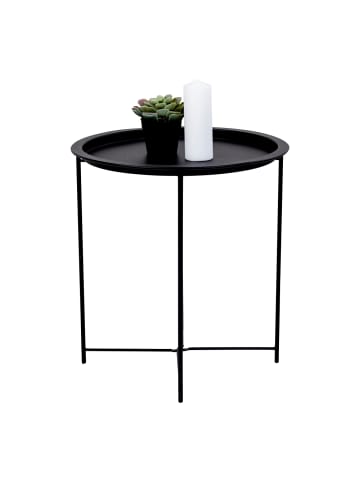 ebuy24 Couchtisch Baro Schwarz 47 x 47 cm