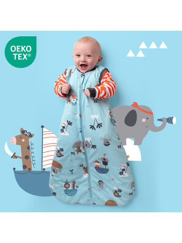 Schlummersack Babyschlafsack, 2.5 TOG in Hellblau-Rot