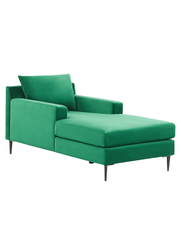 Beliani 2-tlg Chaiselongue GUERET in Grün/Schwarz