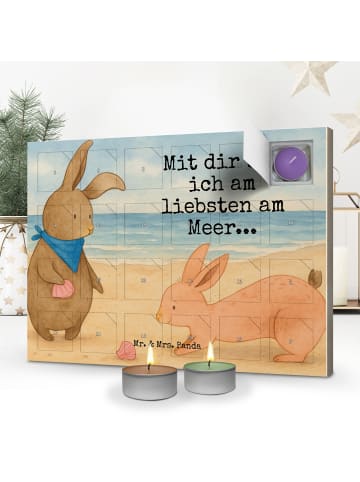 Mr. & Mrs. Panda adventskalender mit kerzen Hasen Muschel Design... in Weiß