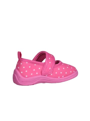 Playshoes Hausschuh Punkte in Pink