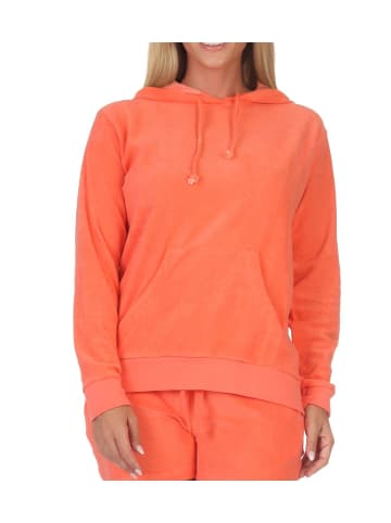 NORMANN Schlafanzug langarm Frottee Oberteil Pyjama Hoodie 125 226 93 450 in orange