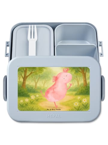 Mr. & Mrs. Panda MEPAL Bentobox Axolotl Tanzen Design ohne Spruch in Blau Pastell