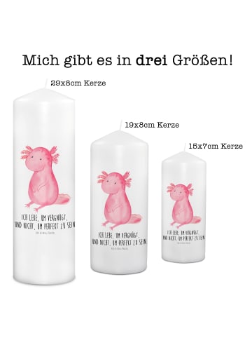Mr. & Mrs. Panda Weihnachtskerze Axolotl Niedlich mit Spruch in Weiß