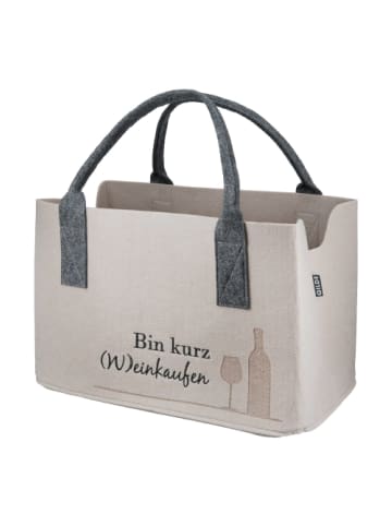 GMD Living Filztasche "(W)einkaufen" in Beige