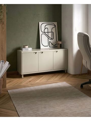 Beliani Büroschränke KORVO in Beige - (W) 140 x (H) 70 x (L) 42 cm