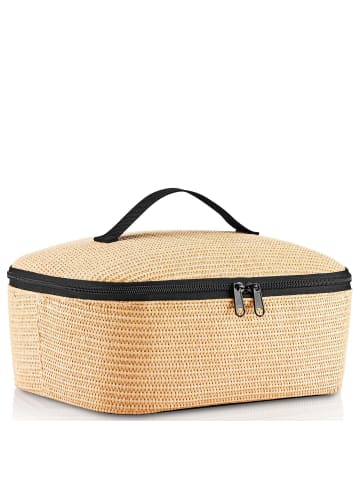 Reisenthel thermo coolerbag M - Brotzeitbox 28 cm (twist powder blue) in raffia black