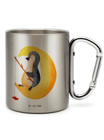 Mr. & Mrs. Panda Blechtasse Pinguin Mond ohne Spruch in Silber