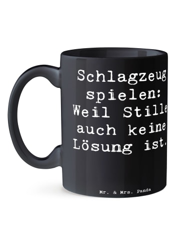 Mr. & Mrs. Panda Kaffeetasse Spruch Schlagzeug Magie mit Spruch in Schwarz