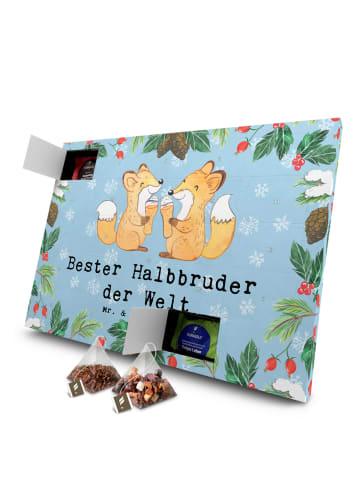 Mr. & Mrs. Panda Tee Adventskalender Fuchs Bester Halbbruder der... in Eisblau