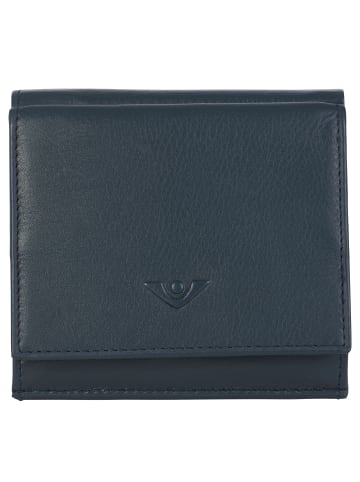 VLD VOi Leather Design Soft Robin Geldbörse Leder 9 cm blau