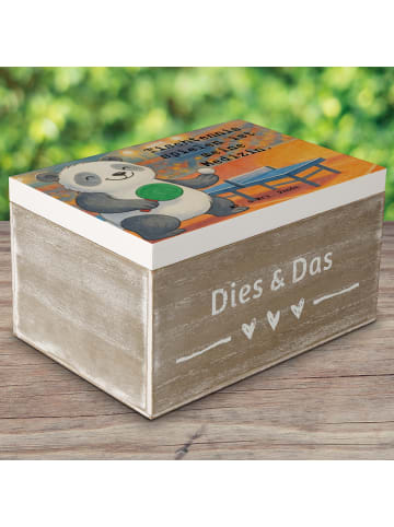 Mr. & Mrs. Panda Aufbewahrungsbox Panda Tischtennis Design mit S... in Weiß
