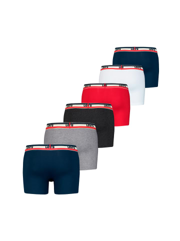 Levi´s Boxershorts LEVIS Men Sportswear Logo Boxer 6P in blau