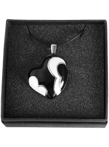 Adeliás Damen Halskette aus Kautschuk 50 cm in schwarz