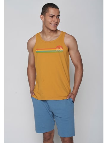 GreenBomb Tanktop Bike Sunset Stripes in Ocker