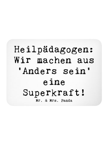 Mr. & Mrs. Panda Magnet Spruch Heilpädagogin Superkraft mit Spruch in Weiß