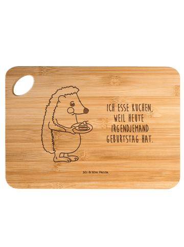 Mr. & Mrs. Panda Schneidebrett Igel Kuchenstück mit Spruch in Braun