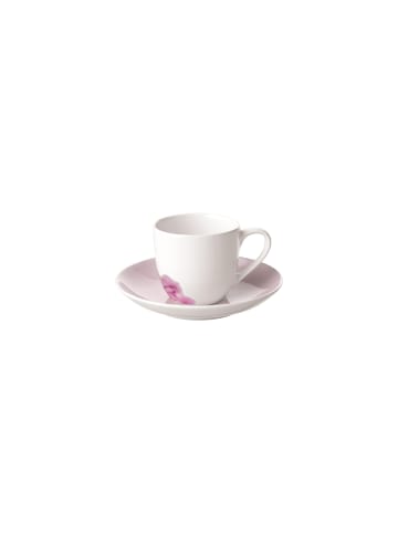 Villeroy & Boch Espressotasse mit Untertasse Rose Garden in Rosa 70 ml in rosa