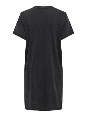ONLY Shirtkleid Maxi Print Kurzarm Sommer Dress in Schwarz-6