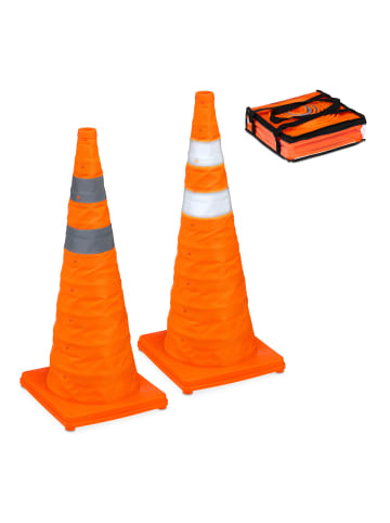relaxdays 4 x Pylone in Orange - (B)29 x (H)70 x (T)29 cm