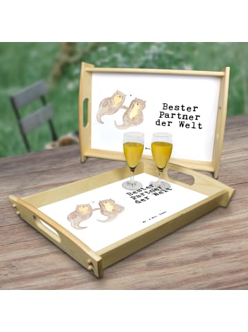 Mr. & Mrs. Panda Tablett Otter Bester Partner der Welt mit Spruch in Weiß