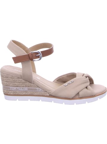 Tom Tailor Keilsandalette in beige