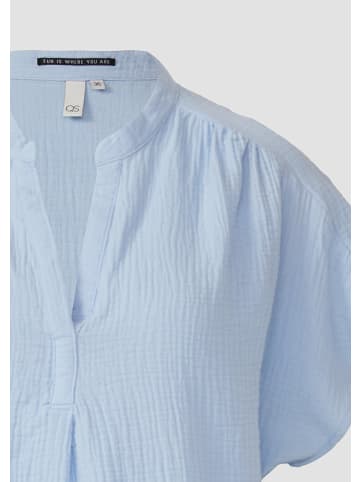 QS Bluse kurzarm in Blau