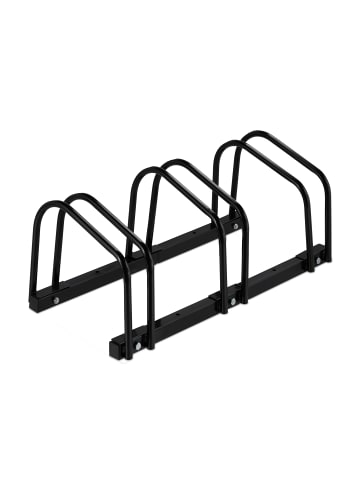 relaxdays Fahrradständer in Schwarz - (B)67,5 x (H)27 x (T)33 cm